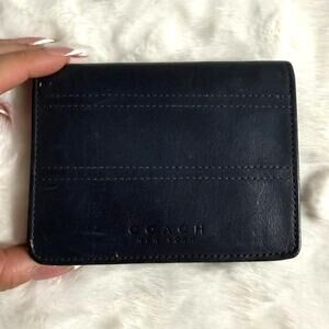 Vintage COACH y2k Navy Blue Made in Mexico Wallet
